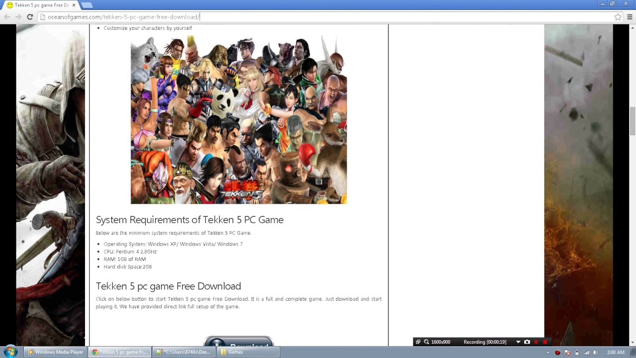 tekken 5 game free download for pc full version windows 7